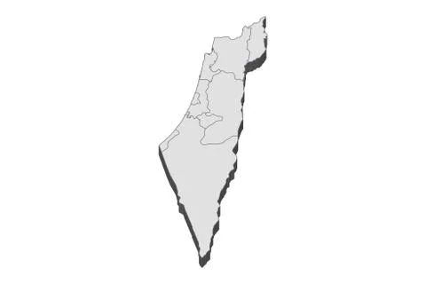 3D Map Of Israel Illustrazione stock