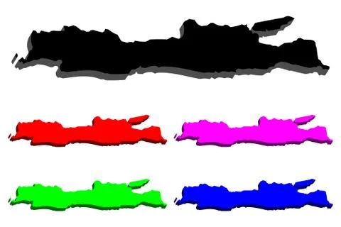 3D map of Java Stock-Illustration