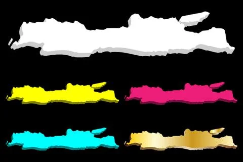 3D map of Java Ilustración de archivo