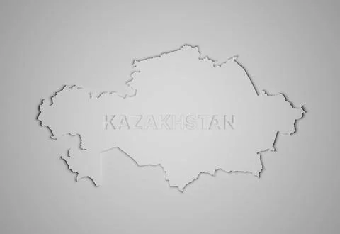 3d map of Kazakhstan Illustrazione stock
