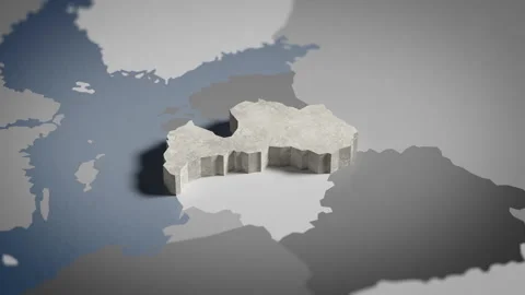 3D Map Latvia, Latvian, Riga, Europe, 4K Stock Footage 336114941