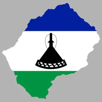 3D Map Lesotho Flag Vector illustration Eps 10 Ilustración de archivo