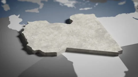 3D Map Libya, Libyan, Tripoli, Africa, 4K Stock-Footage 336115086