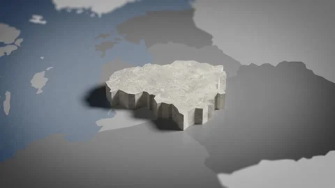 3D Map Lithuania, Lithuanian, Vilnius, Europe, 4K Stock Footage 336115112
