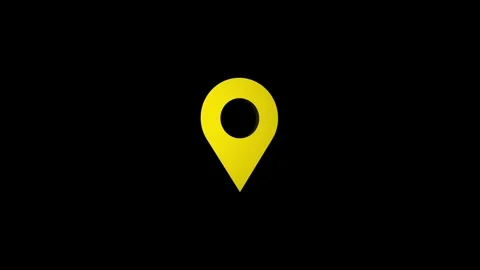 3D Map location icon animation isolated on black background Stock Footage 321240316