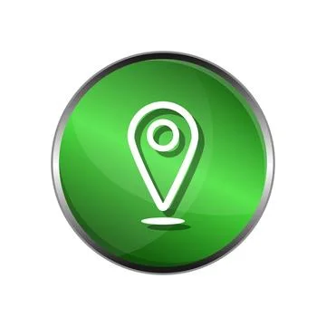 3D Map Location Icon Clip Art Stock Illustration
