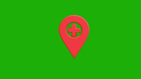 3D map location pin rotating animation. Stock Footage 320329101