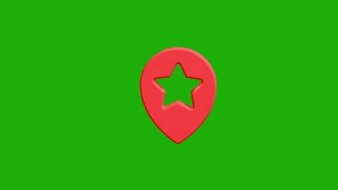 3D map location pin rotating animation. Stock Footage 320329113