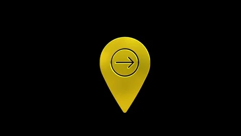 3D map location pin rotating animation. Stock Footage 320329135