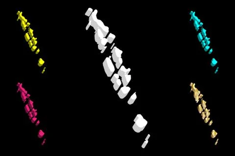 3D map of Maldives Stock Illustration