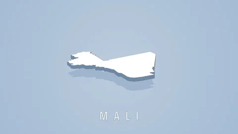 3D map of Mali with modern pastel background Stock Footage 311763049