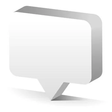 3D map marker, speech bubble vector with blank space Stock Illustration