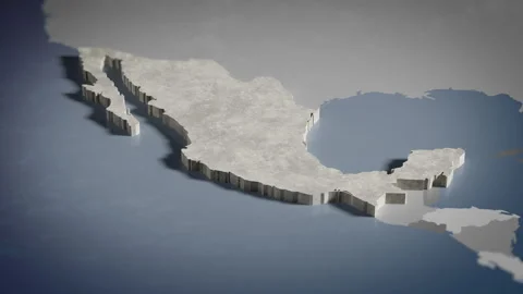 3D Map Mexico, Mexican, Mexico City, North America, 4K Stock Footage 336115430