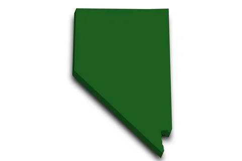 3d Map of Nevada state with color. United State of America, US, United State Illustrazione stock
