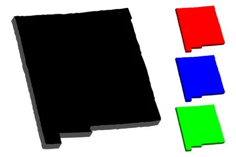 3D map of New Mexico Stock Illustration