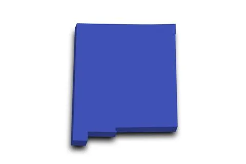 3d Map of New Mexico state with color. United State of America, US, United .. Stock Illustration