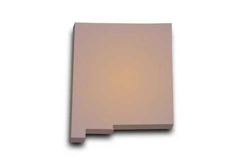 3d Map of New Mexico state with color. United State of America, US, United .. Stock Illustration