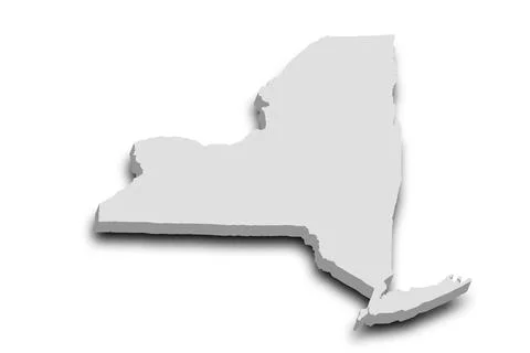 3d Map of New York state with color. United State of America, US, United Stat Stock Illustration