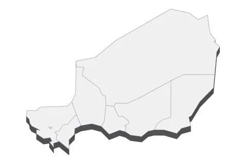 3D Map Of Niger イラスト素材