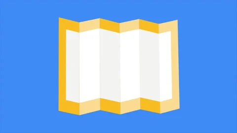 3D Map Opening on Blue Background Stock Footage 219238670