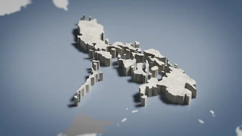 3D Map Philippines,  Filipino, Quezon City, Asia, 4K Stock Footage 336116793