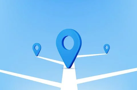 3D Map pins Stock-Illustration