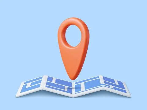 3D Map pins Ilustração Stock