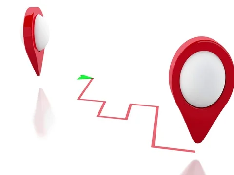 3d Map pointer, GPS travel and navigation concept. Stock Footage 70478582