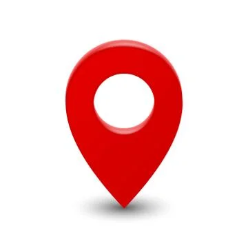 3d map pointer pin Illustrazione stock