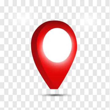 3d map pointer pin isolated on white background Stock Illustration
