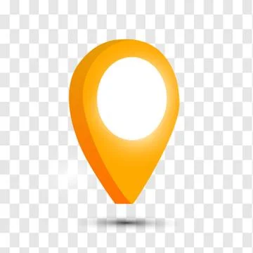 3d map pointer pin isolated on white background Stock Illustration