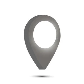 3d map pointer pin isolated on white background Stock Illustration