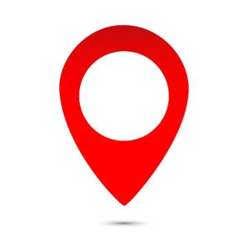 3d map pointer pin isolated on white background Stock Illustration