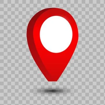 3d map pointer pin isolated on white background Stock Illustration