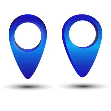 3d map pointer pin isolated Stock Illustration