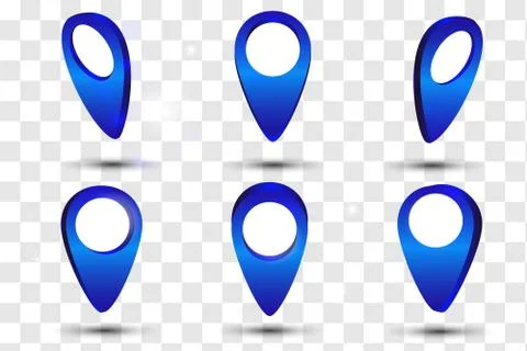 3d map pointer pin isolated Stock Illustration