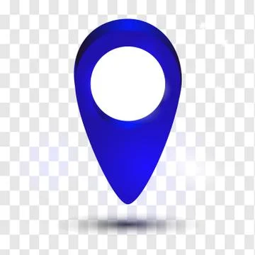 3d map pointer pin isolated Illustrazione stock