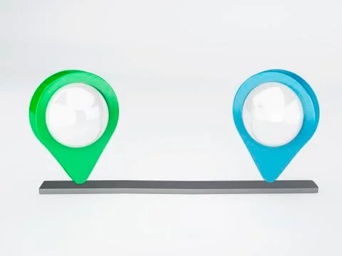 3d map pointer. travel and navigation concept 스톡 일러스트