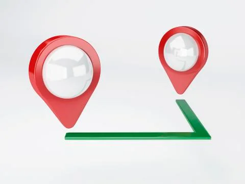 3d map pointer. travel and navigation concept Stock Illustration