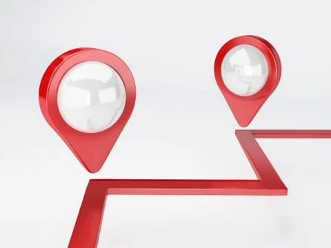 3d map pointer. travel and navigation concept Stock Illustration