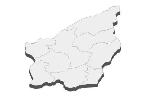 3D Map Of San Marino イラスト素材