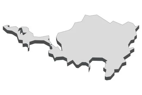 3D Map Of Sint Maarten Stock Illustration
