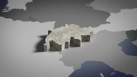 3D Map Switzerland-4K Stock Footage 336118457
