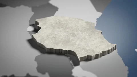 3D Map Tanzania, Tanzanian, Dar es Salaam, Africa, 4K 스톡 동영상 336119035