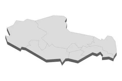 3D Map Of Tibet Stock Illustration