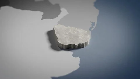 3D Map Uruguay, Uruguayan, Montevideo, South America, 4K Vídeo Stock 336119867