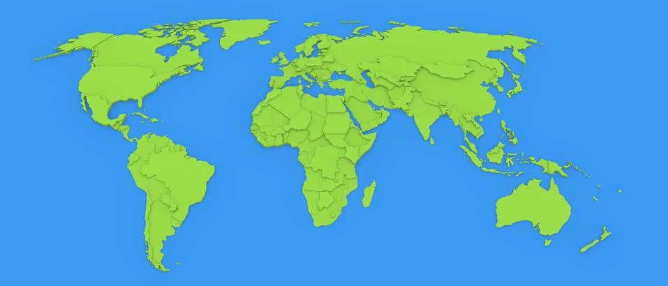 3D map of the world Stock Illustration