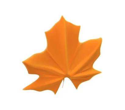 3D Maple Leaf Icon Stock Illustration