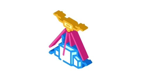 3d mapping tool aerial vehicle isometric icon animation Stock Footage 327280671