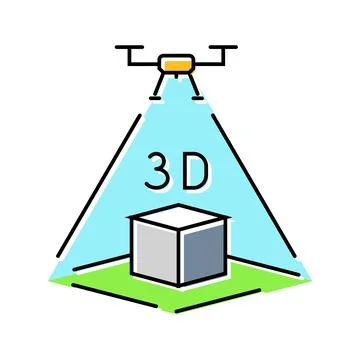 3d mapping tool aerial vehicle color icon vector illustration Stock Illustration
